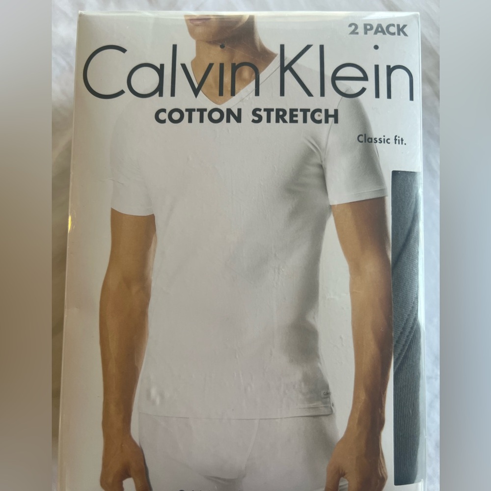 Calvin Klein cotton stretch V-neck T-shirts